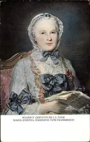 Künstler Ak De la Tour, Maurice Quentin, Maria Josepha, Dauphine von Frankreich, Portrait