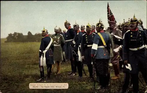 Ak Kaiser Wilhelm II. im Kaisermanöver 1907