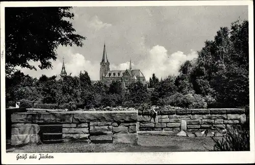 Ak Jüchen Nordrhein Westfalen, Kirche, Mauer