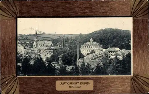 Passepartout Ak Eupen Wallonien Lüttich, Teilansicht