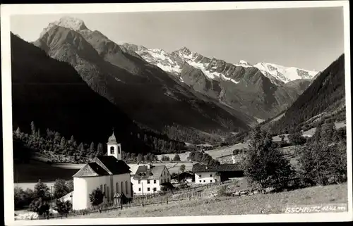 Ak Gschnitz in Tirol, Ort, Kirche, Berge