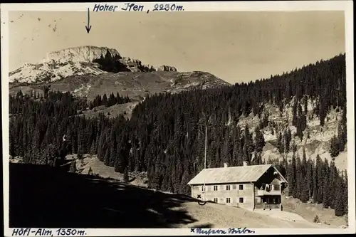 Ak Riezlern Mittelberg Vorarlberg, Würzburger Haus, Höfl Alm, Hoher Ifen