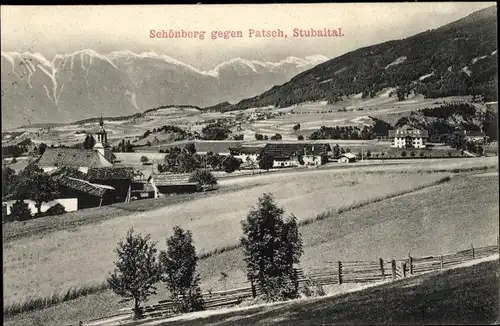 Ak Schönberg im Stubaital in Tirol, schöne Detailansicht