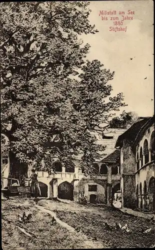 Ak Millstatt am See Kärnten, Stiftshof