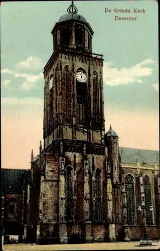 Ak Deventer Overijssel Niederlande, De Groote Kerk