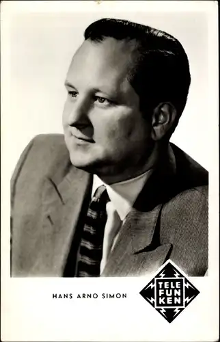 Ak Sänger Hans Arno Simon, Portrait, Telefunken