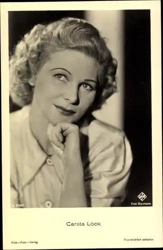Ak Schauspielerin Carsta Löck, Portrait, Ufa Film