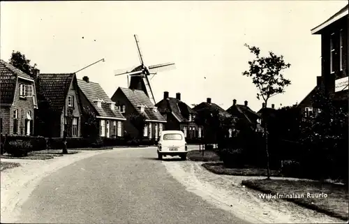 Ak Ruurlo Gelderland, Wilhelminalaan, Molen