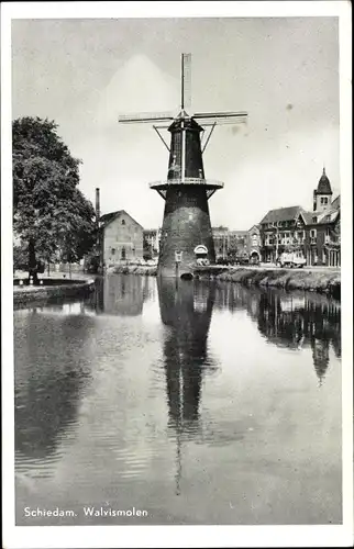 Ak Schiedam Südholland Niederlande, Walvismolen