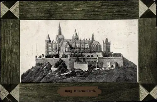 Passepartout Ak Bisingen in Baden Württemberg, Burg Hohenzollern
