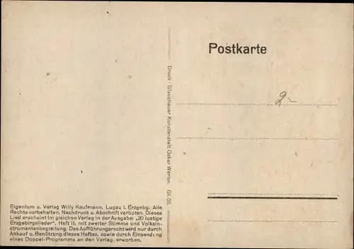 Lied Ak Oelsnitz Erzgebirge, Stadt d'r Kuhl' von Willy Kaufmann