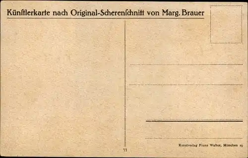 Ak Konstanz am Bodensee, Münster, nach Original-Scherenschnitt von Marg. Brauer