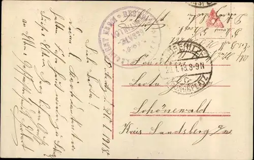 Ak Du sollst nicht hamstern, Liebespaar