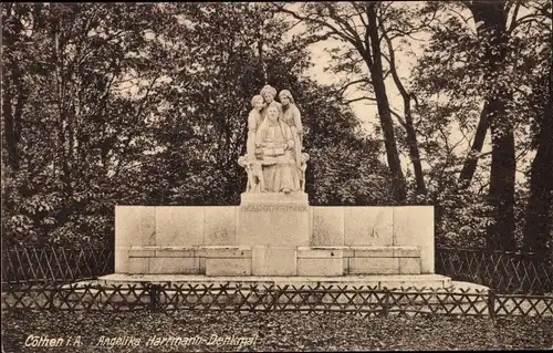 Ak Cöthen Köthen in Anhalt, Angelika Hartmann-Denkmal