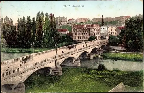 Ak Zeitz Burgenlandkreis, Auebrücke