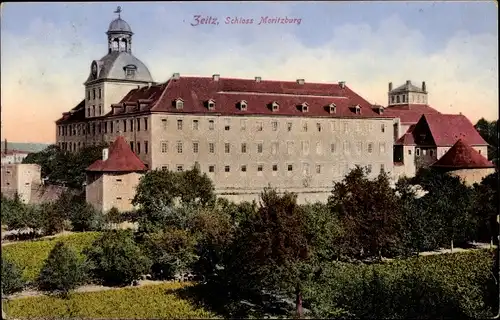 Ak Zeitz im Burgenlandkreis, Schloss Moritzburg