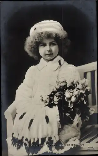 Ak Prinzessin Marie Jose von Belgien, Portrait