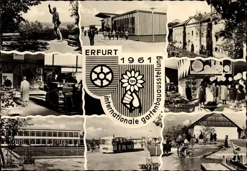 Wappen Ak Erfurt in Thüringen, Internationale Gartenbauausstellung 1961