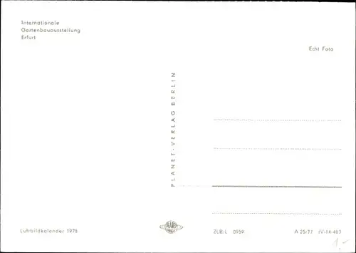 Ak Erfurt in Thüringen, Internationale Gartenbauausstellung, Fliegeraufnahme vom iga Gelände