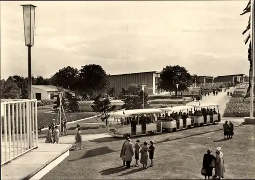 Ak Erfurt in Thüringen, 1. Internationale Gartenbauausstellung, IGA , Blick v. Rendezvousbrücke