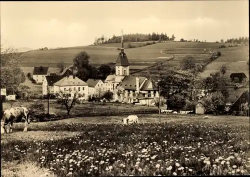 Ak Mauersberg Großrückerswalde im Erzgebirge, Panorama vom Ort