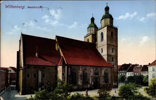 Ak Lutherstadt Wittenberg in Sachsen Anhalt, Stadtkirche