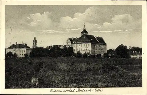 Ak Pretzsch an der Elbe Bad Schmiedeberg, Blick zum Ort