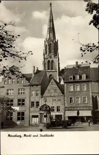 Ak Merseburg an der Saale, Markt und Stadtkirche