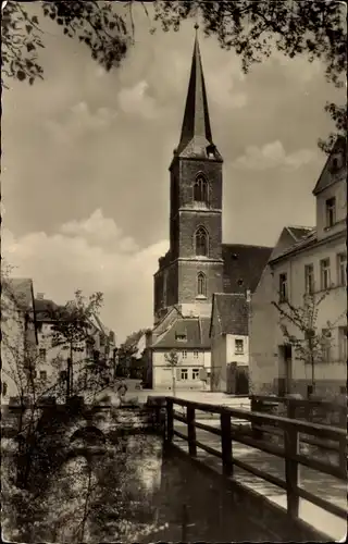 Ak Aschersleben Salzlandkreis, Apothekergraben, Stephanikirche