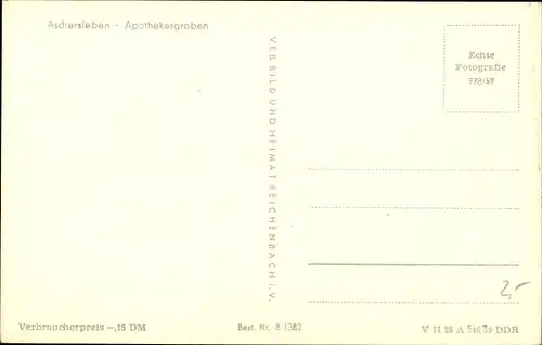 Ak Aschersleben Salzlandkreis, Apothekergraben, Stephani-Kirche