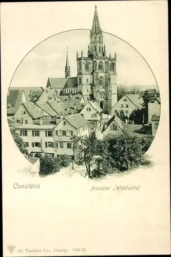 Ak Konstanz am Bodensee, Münster (Westseite)