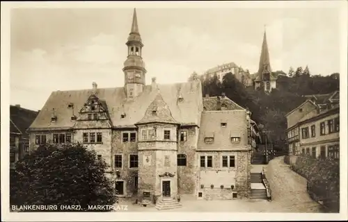 Ak Blankenburg am Harz, Marktplatz