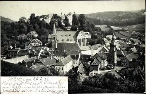 Ak Stolberg Südharz, Gesamtansicht der Stadt