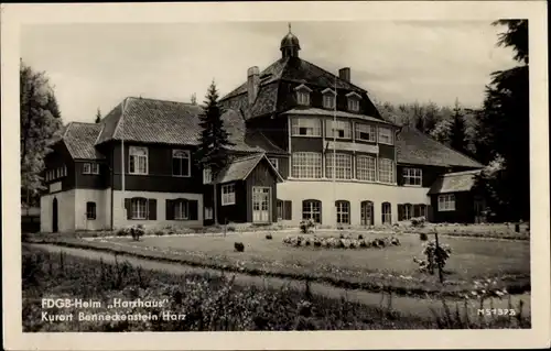 Ak Benneckenstein Oberharz, FDGB-Heim Harzhaus