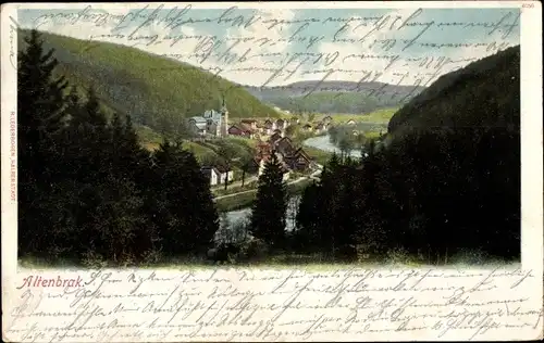 Ak Altenbrak Thale im Harz, Blick auf Ortschaft und Umgebung