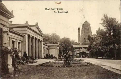 Ak Bad Elmen Salzelmen Schönebeck an der Elbe, Am Lindenbad