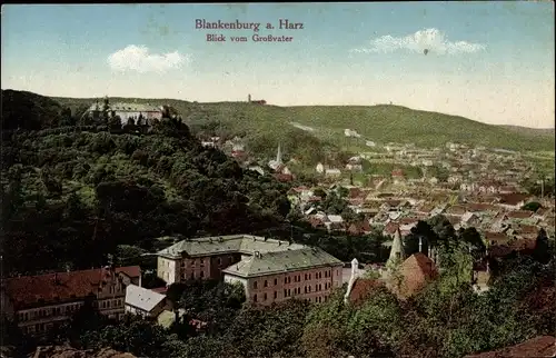 Ak Blankenburg am Harz, Blick vom Großvater