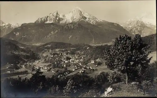 Ak Berchtesgaden in Oberbayern, Vom Aufstieg der Marxenhöhe, Panorama
