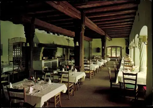 Ak Büsingen am Hochrhein, Hotel Alte Rheinmühle, Speisesaal