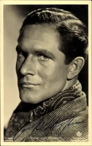 Ak Schauspieler Ernst von Klipstein, Portrait, Autogramm