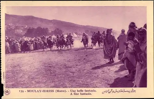 Ak Moulay Idriss Marokko, Reiterwettkampf, Une belle fantasia