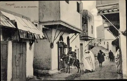 Ak Tanger Marokko, Calle de la Alcazabu