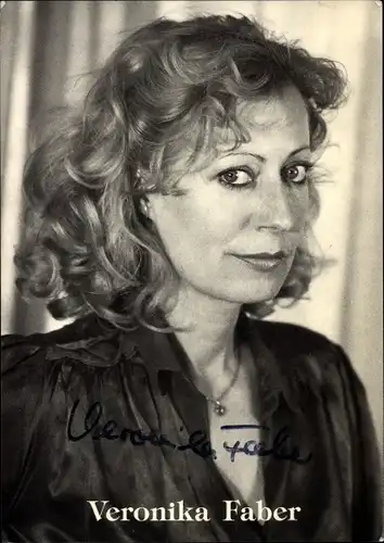 Ak Schauspielerin Veronika Faber, Portrait, Autogramm