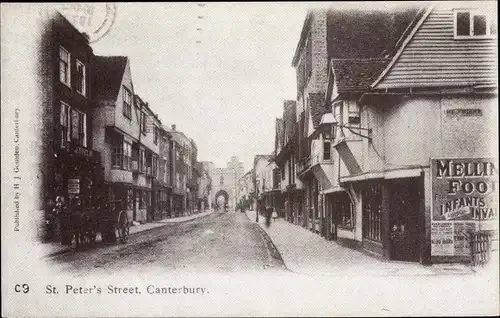 Ak Canterbury Kent England, St. Peter's Street