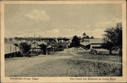 Ak Kinshasa DR Kongo Zaire, Une Partie des Huileries du Congo Belge