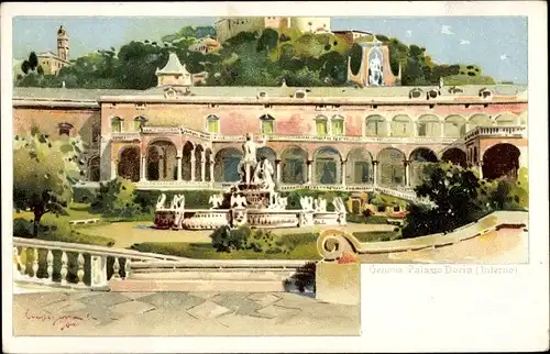 Künstler Ak Genova Genua Liguria, Palazzo Doria (Interno)