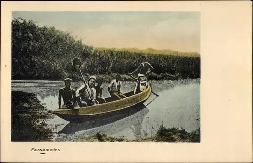 Ak Moçâmedes Mossamedes Angola, Einheimische im Boot