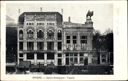 Ak Antwerpen Flandern, Jardin Zoologique, Facade, Zoologischer Garten