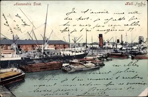 Ak Hull Yorkshire England, Alexandra Dock