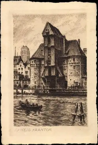 Künstler Ak Gdańsk Danzig, Krantor